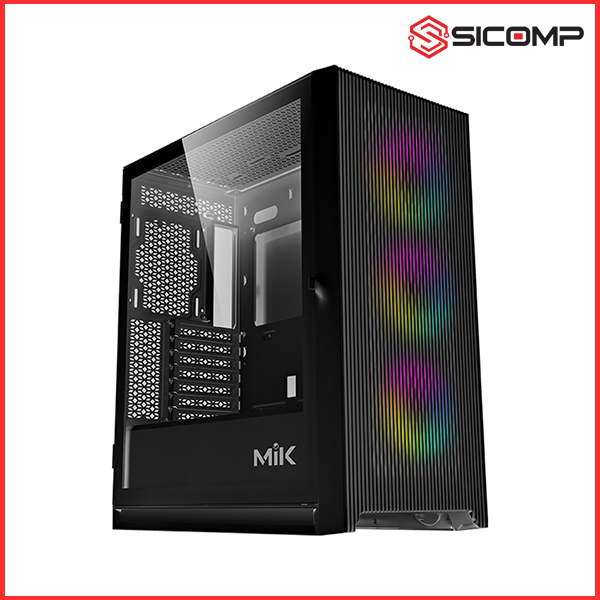 VỎ CASE MIK STORM 360 BLACK - 3FA (E-ATX, MID TOWER, MÀU ĐEN, 3FAN ARGB)