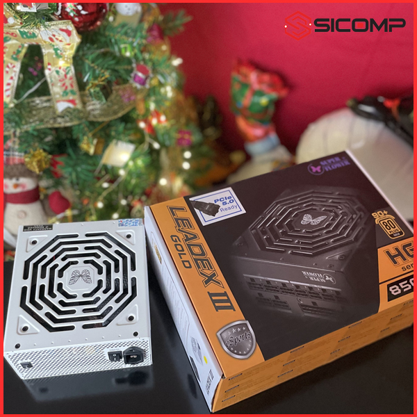 NGUỒN SUPERFLOWER LEADEX III GOLD 850W WHITE 80 PLUS GOLD SF-850F14HG(WH) (GỒM DÂY PCIE 5.0)