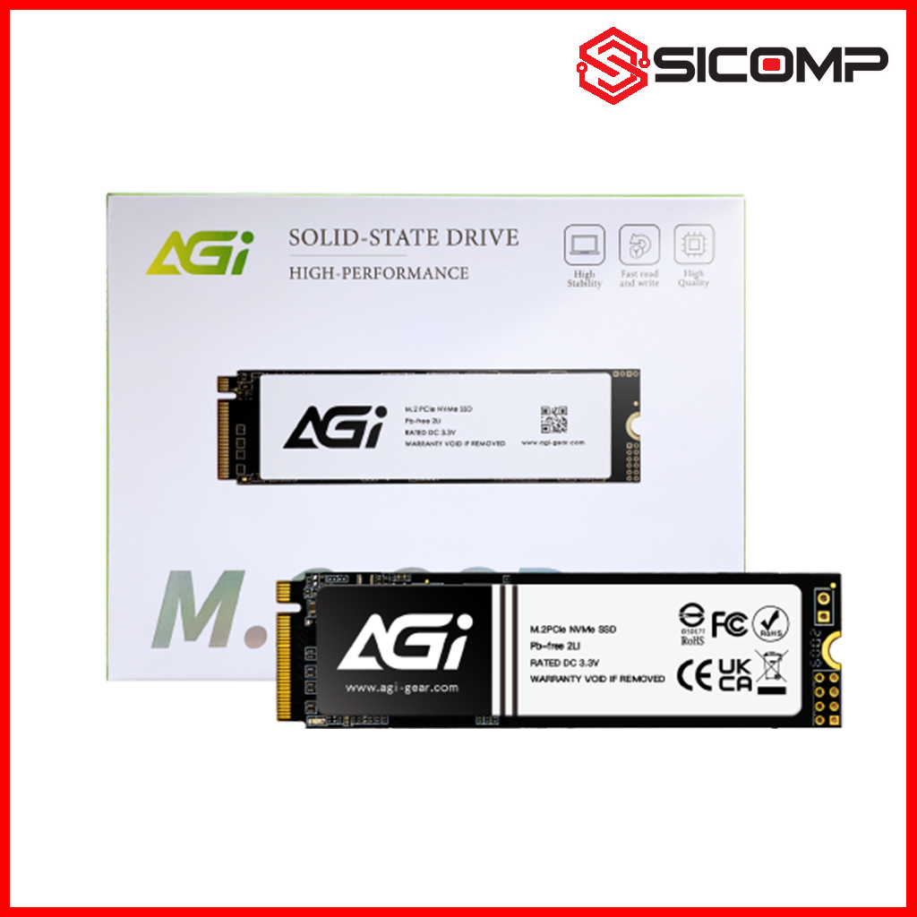 Ổ CỨNG SSD AGI AI198 256G NVME PCIE 2280 GEN3x4 (ĐỌC 1950MB/S) - GHI 1200MB/S)