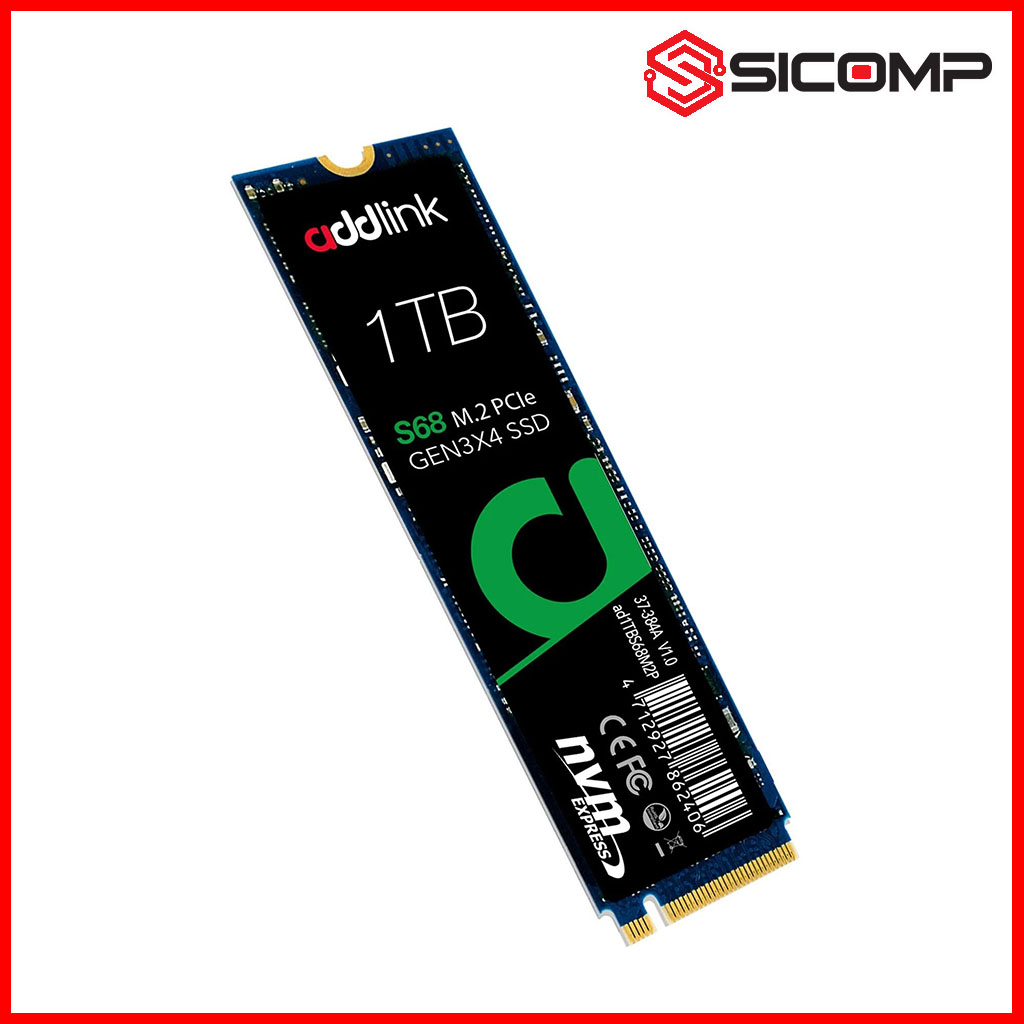 Ổ CỨNG SSD ADDLINK S68 NVME GEN 3X4 - 1TB (ĐỌC 2100MB/S) - GHI 1700MB/S)