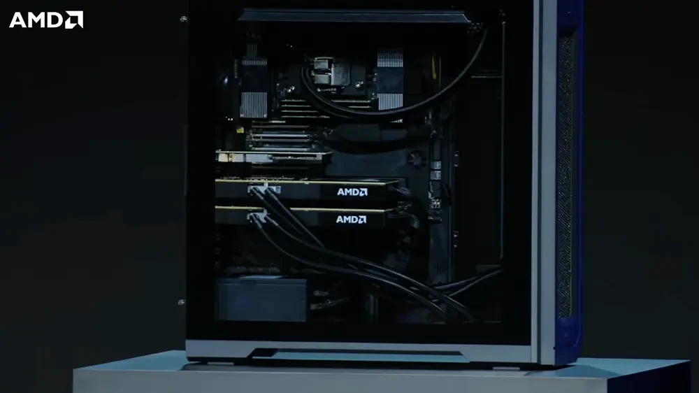 AMD giới thiệu máy workstation Halo Station với tổng VRAM lên đến 576GB