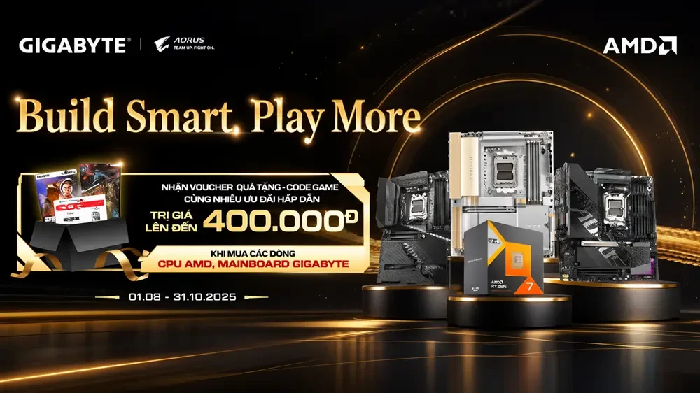 BUILD SMART. PLAY MORE: Ưu Đãi GIGABYTE x AMD Tại Sicomp