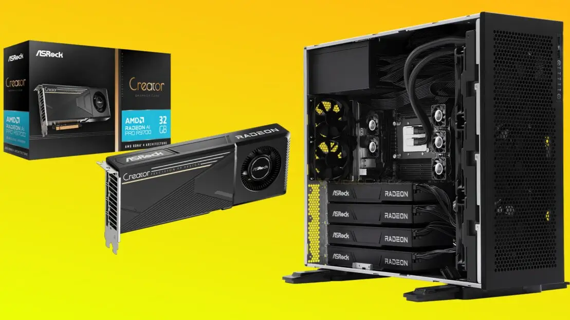ASRock Rack Ra Mắt Siêu Máy Trạm Trang Bị 4 GPU Radeon AI PRO R9700 Cùng Threadripper Pro 7000