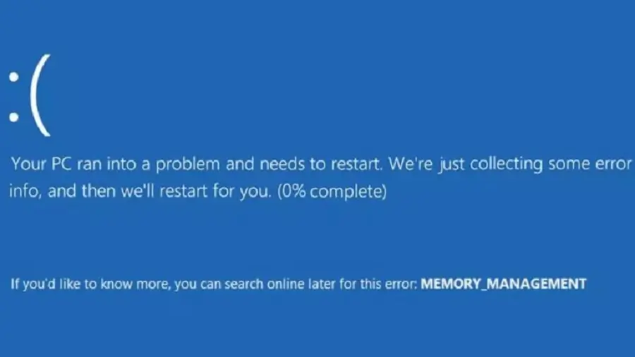 Cách Sửa Lỗi Màn Hình Xanh Memory Management Trên Windows 10 & 11