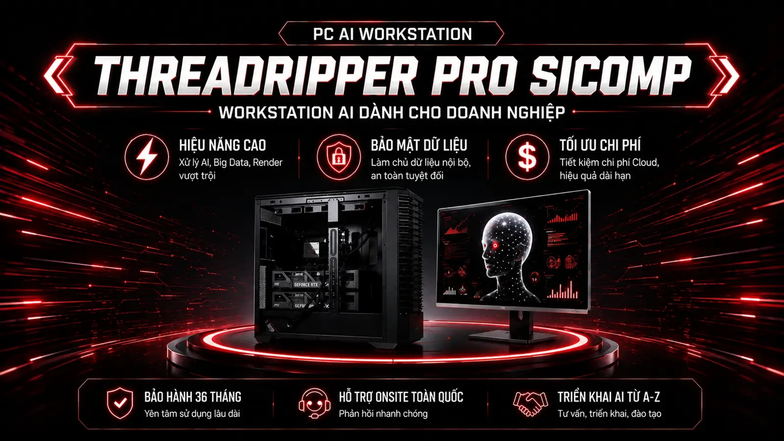 Banner khuyến mãi Sicomp Computer – PC AI, Workstation, Server