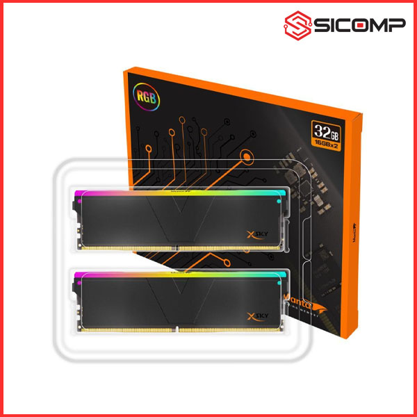 RAM DESKTOP V-COLOR MANTA XSKY RGB (BLACK) DDR5 32GB (16GBx2) BUS