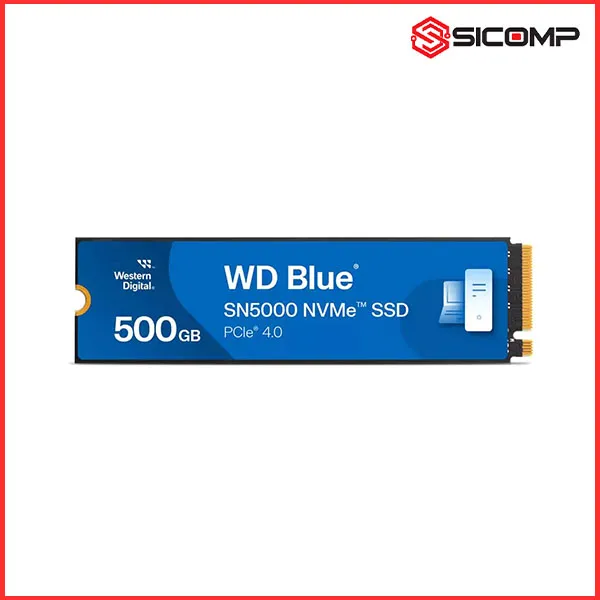 Ổ CỨNG SSD WESTERN DIGITAL BLUE SN5000 500GB NVME PCIE GEN4 X4 WDS500G4B0E (ĐỌC: 5000 MB/s | GHI : 4000 MB/s)