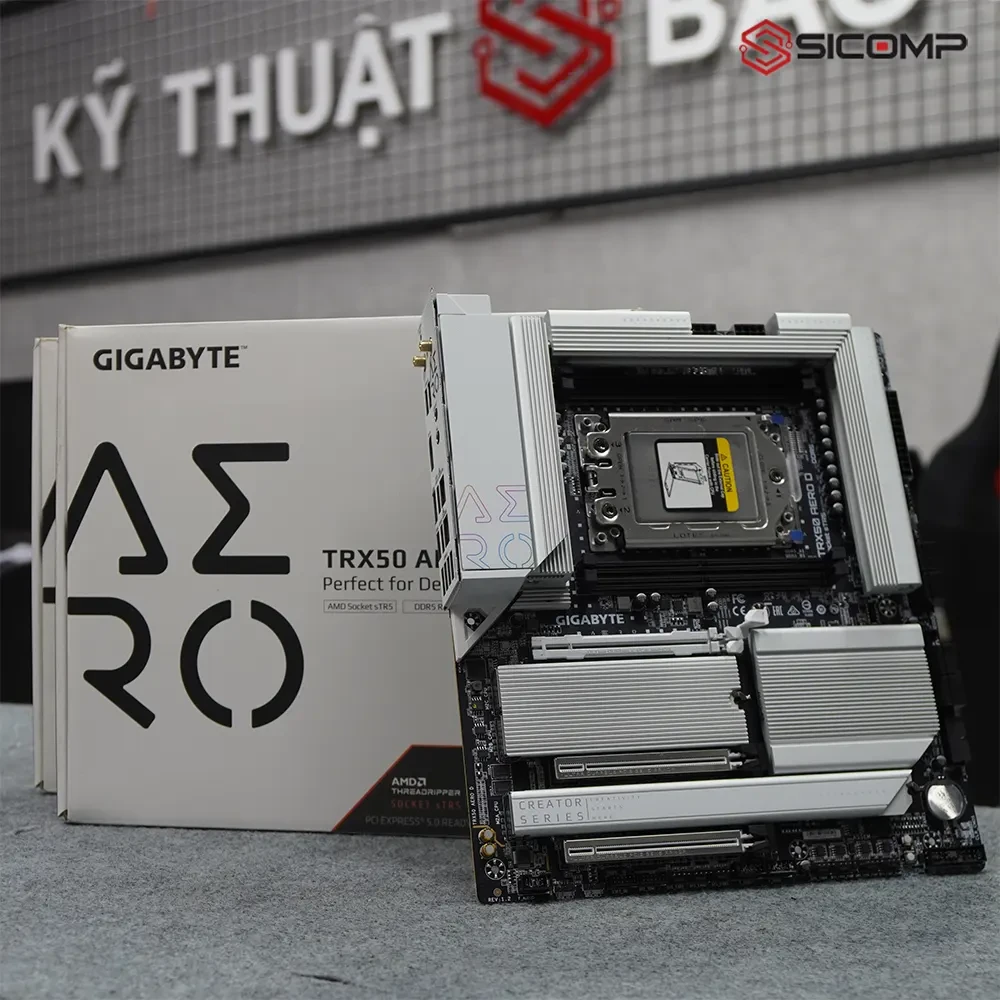 Bo mạch chủ máy trạm Gigabyte TRX50 Aero D chính hãng tại hệ thống Sicomp