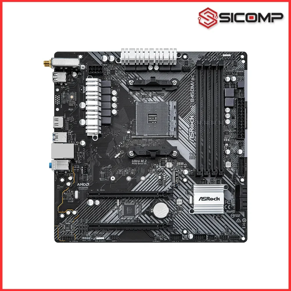 Hệ thống tản nhiệt khối nhôm VRM bao bọc dàn Mosfet trên mainboard