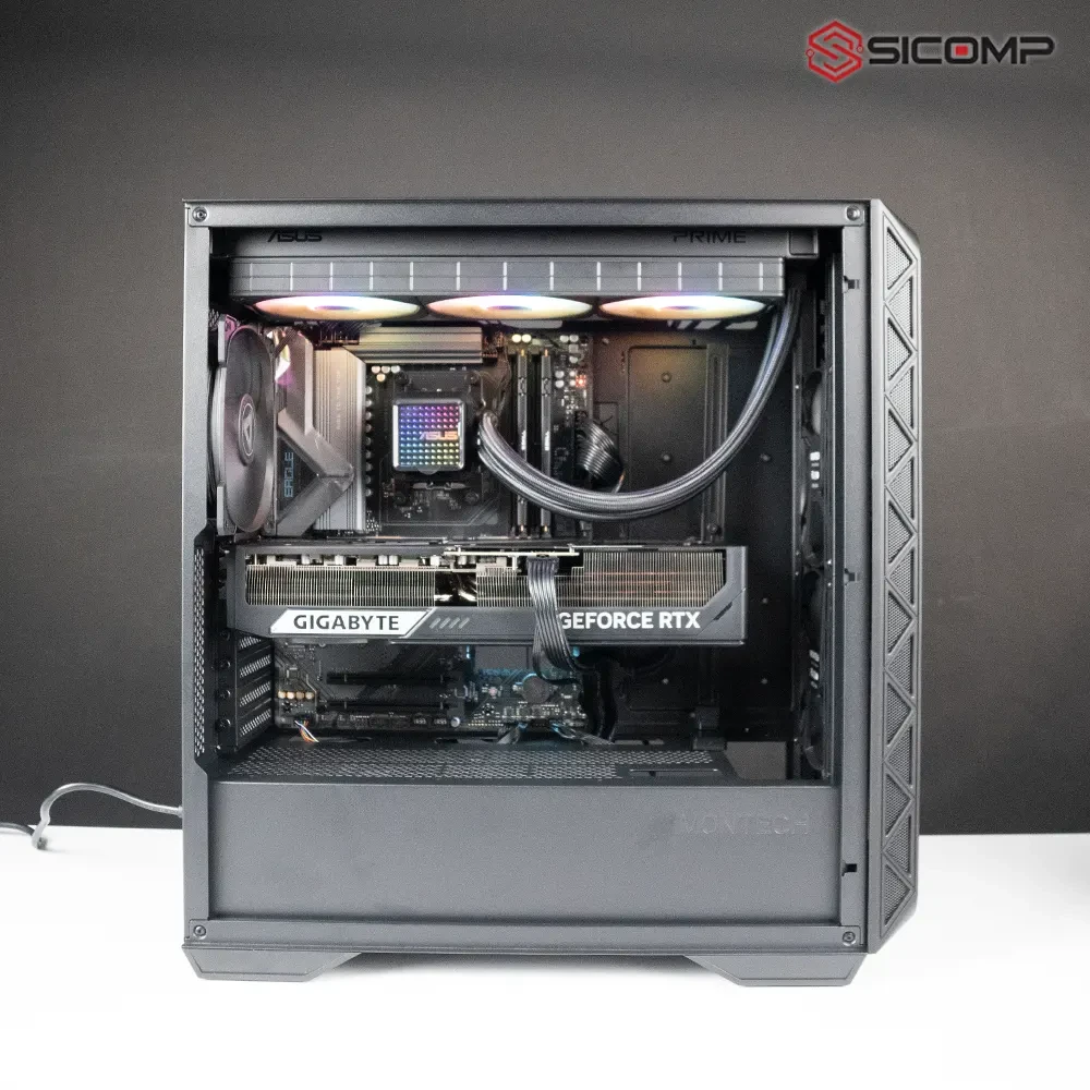 Hệ thống PC Workstation trang bị card GeForce RTX 5090 tại showroom Sicomp