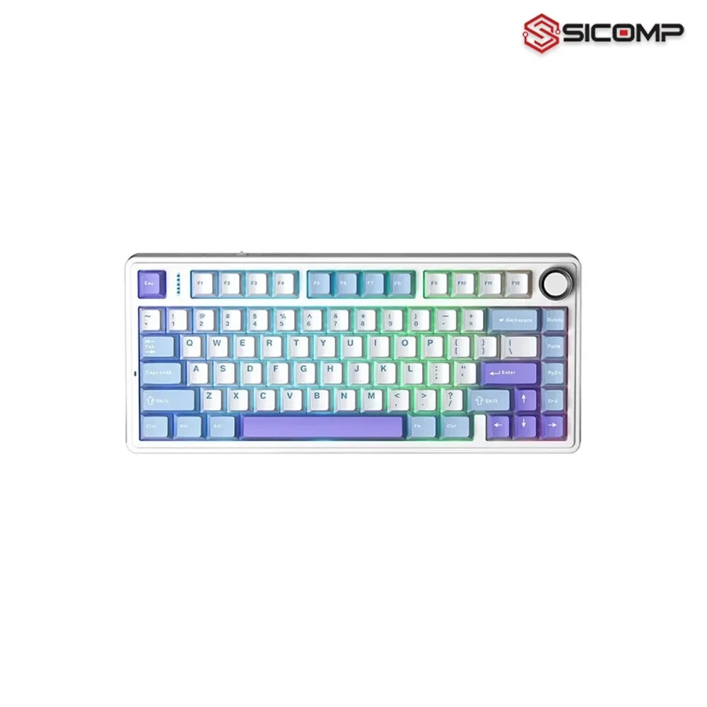 BÀN PHÍM AULA F75 BLUE WHITE PURPLE REAPER SWITCH