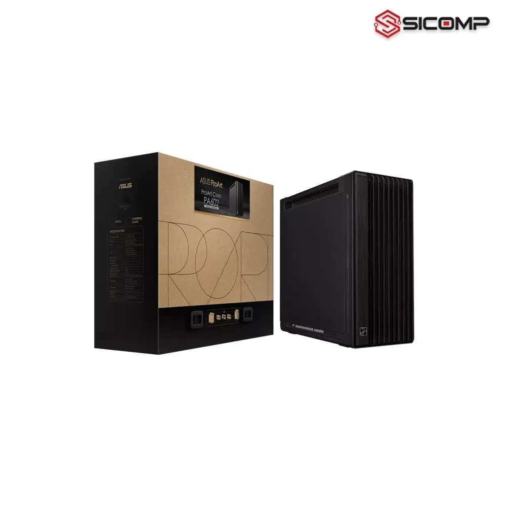 VỎ CASE ASUS PA602 WOOD EDITION METAL PWM MODERN BLACK