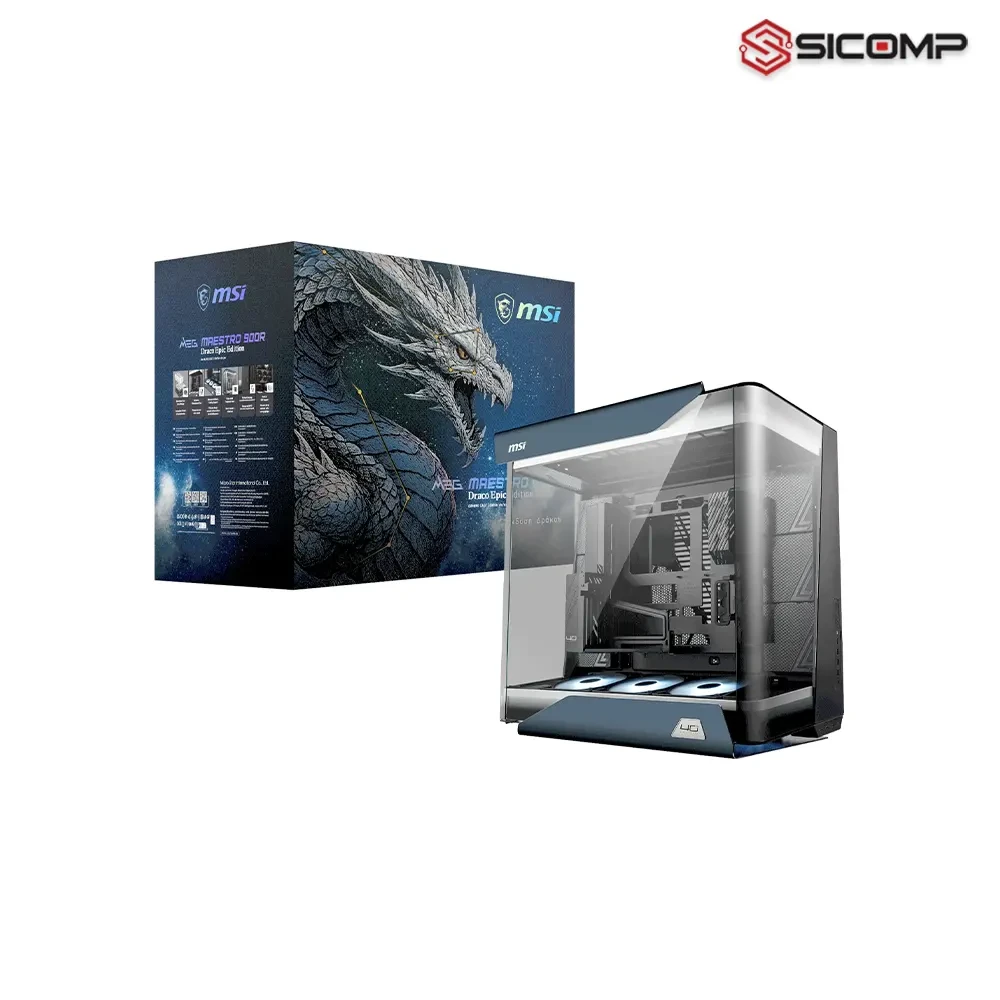 Vỏ case MSI MEG MAESTRO 900R Draco Epic Edition mặt kính Panoramic