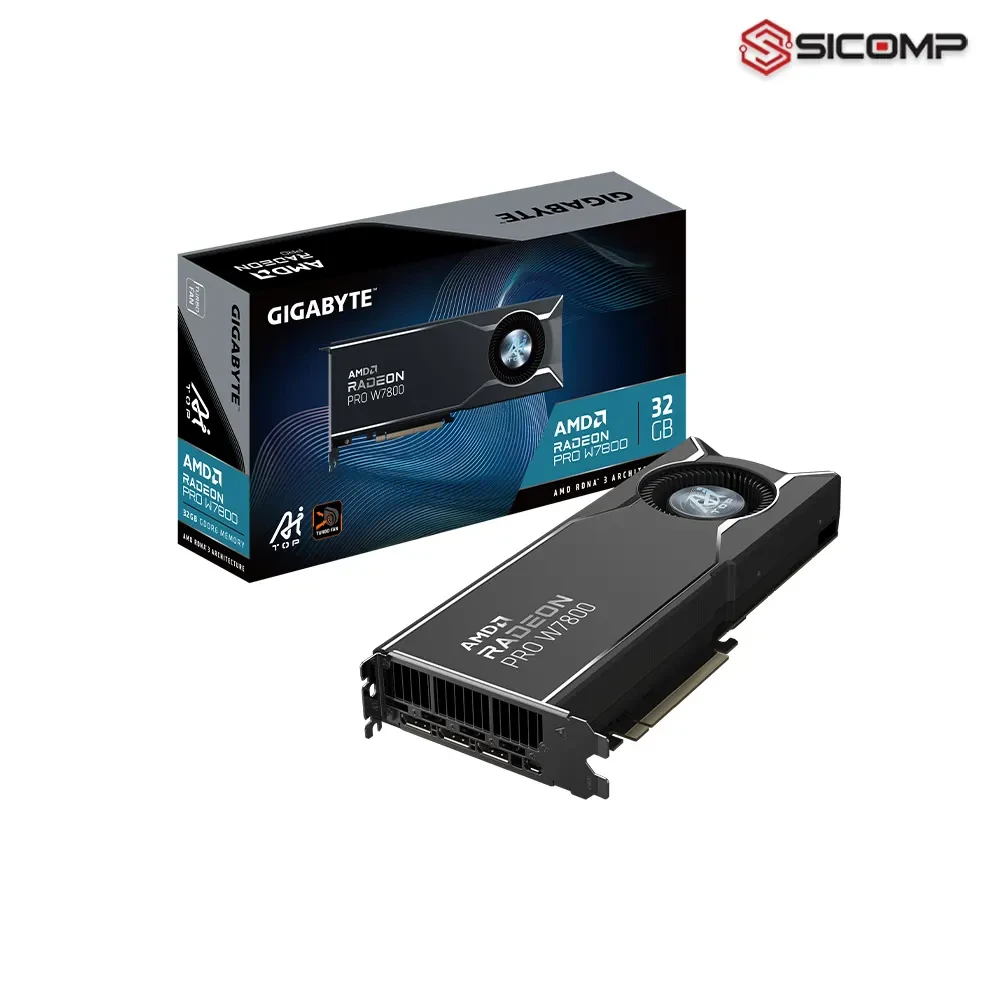 CARD MÀN HÌNH GIGABYTE RADEON PRO W7800 AI TOP 32G
