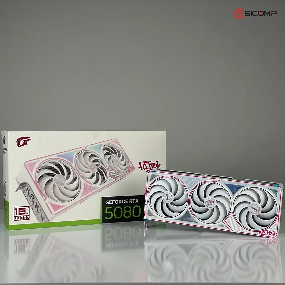 Tổng quan thiết kế ngoại hình card màn hình Colorful iGame GeForce RTX 5080 Ultra W OC