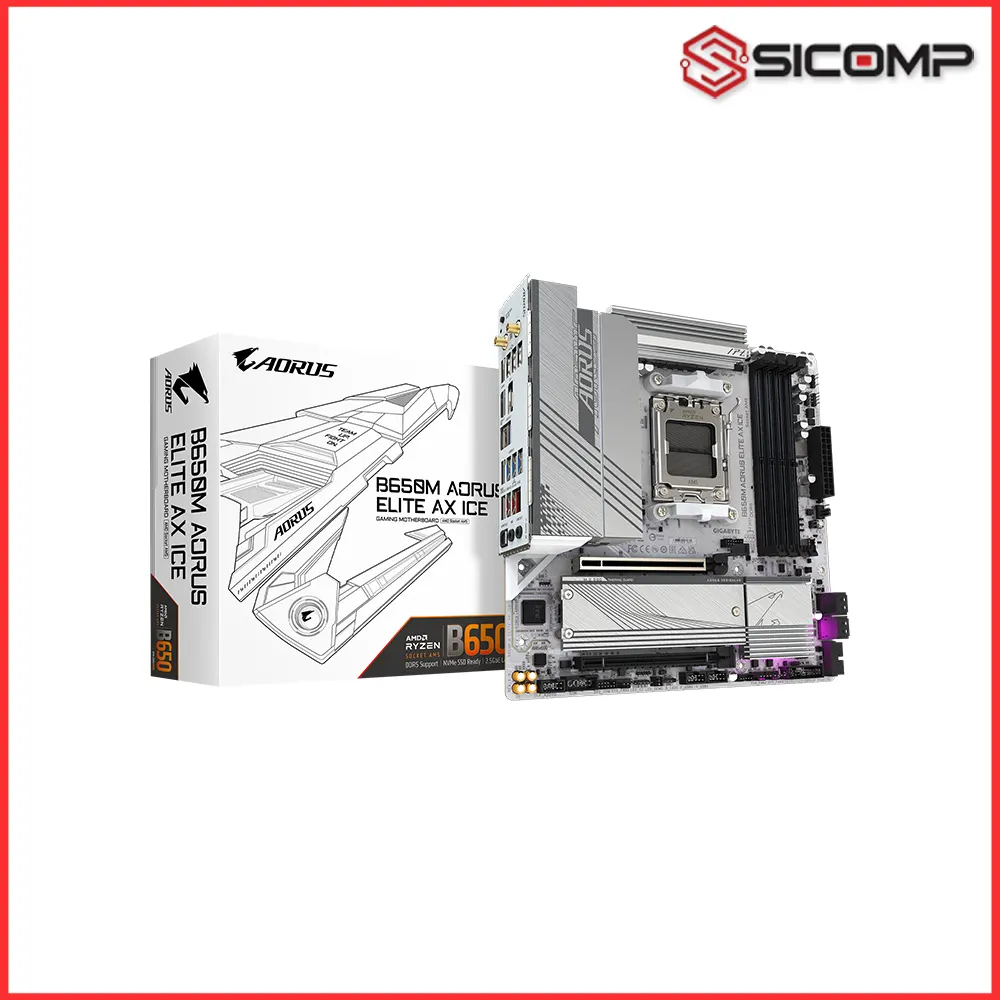 Mainboard GIGABYTE B650M AORUS ELITE AX ICE