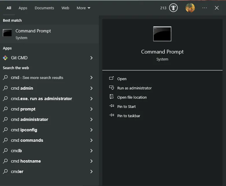 Khởi chạy Command Prompt dưới quyền Administrator để check key