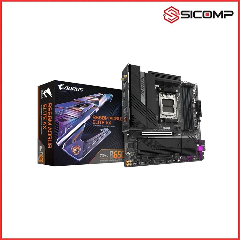 Bo mạch chủ Gigabyte B650M Aorus Elite AX DDR5 kiên cố