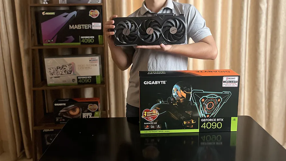 Hình ảnh minh họa hệ thống máy chủ GPU lồng sóc lắp ráp song song