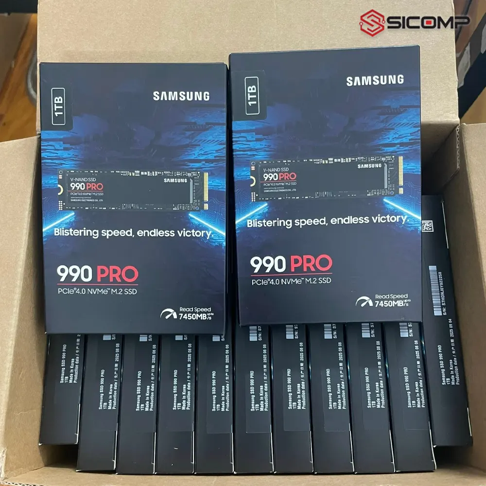 Tổng quan ổ cứng SSD Samsung 990 PRO 1TB PCIe Gen 4.0 x4 NVMe MZ-V9P1T0BW chính hãng tại Sicomp