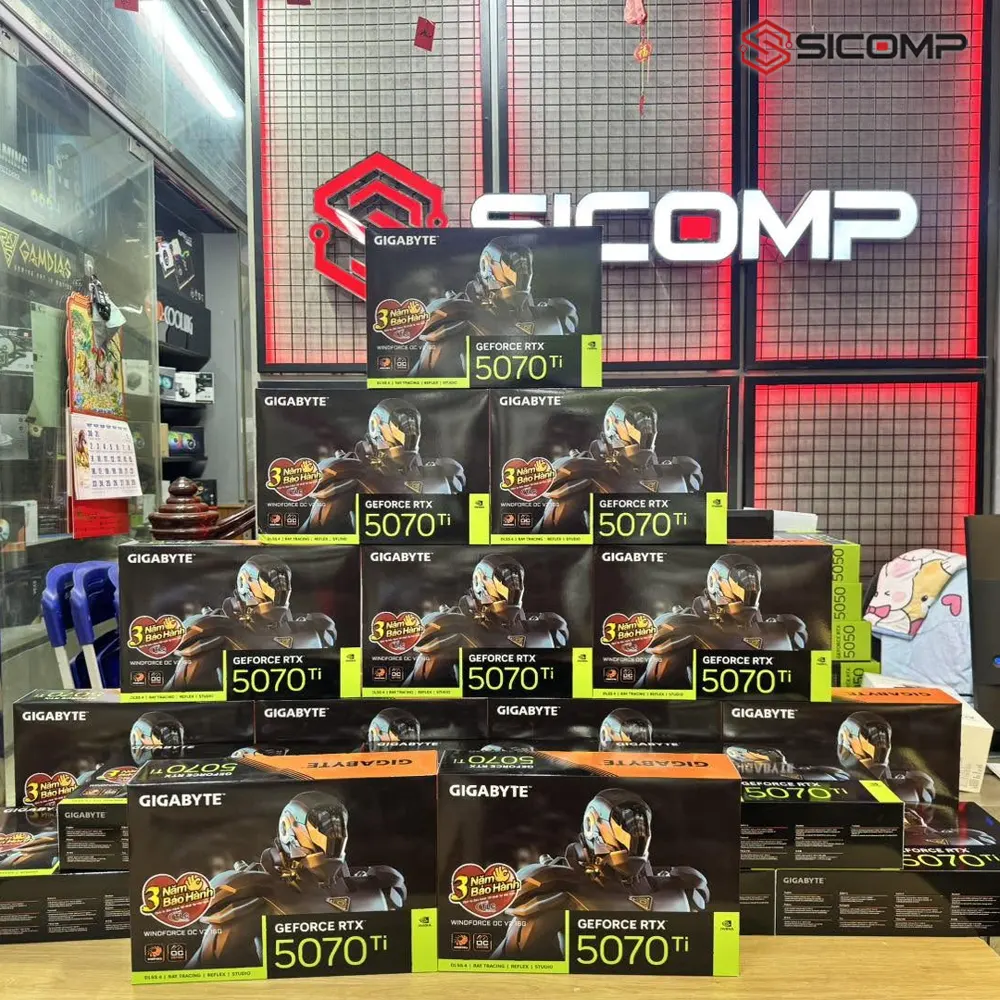 Tổng quan card màn hình Gigabyte GeForce RTX 5070 Ti Windforce OC SFF 16G chính hãng tại Sicomp