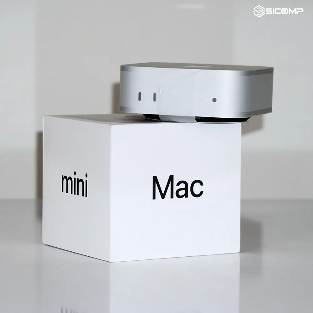 Chi tiết dải cổng kết nối mặt trước và mặt sau trên Mac Mini M4