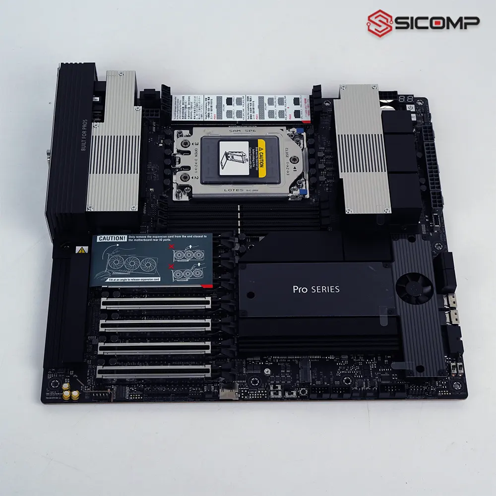 Kiến trúc RAM 8 kênh DDR5 ECC RDIMM 2TB và 4 khe M.2 PCIe 5.0 tản nhiệt chủ động