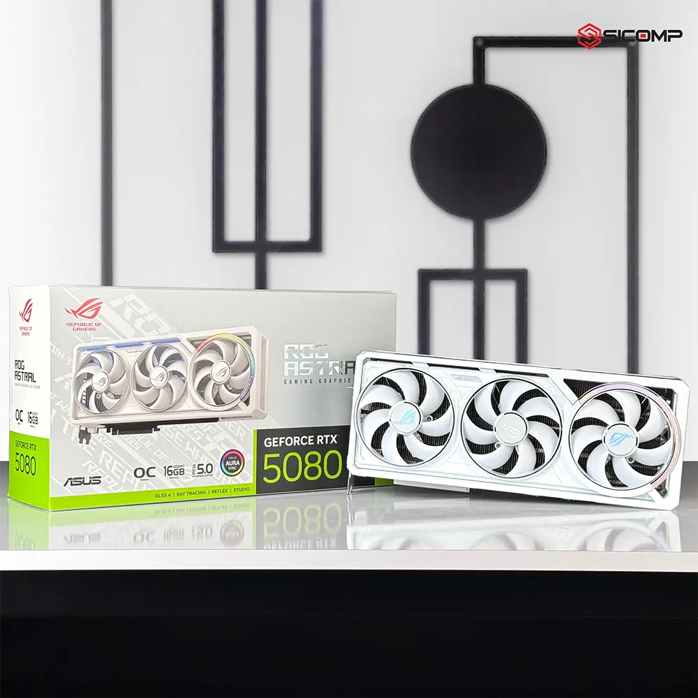 Tổng quan card màn hình ASUS ROG Astral GeForce RTX 5080 16GB GDDR7 White OC Edition chính hãng tại Sicomp