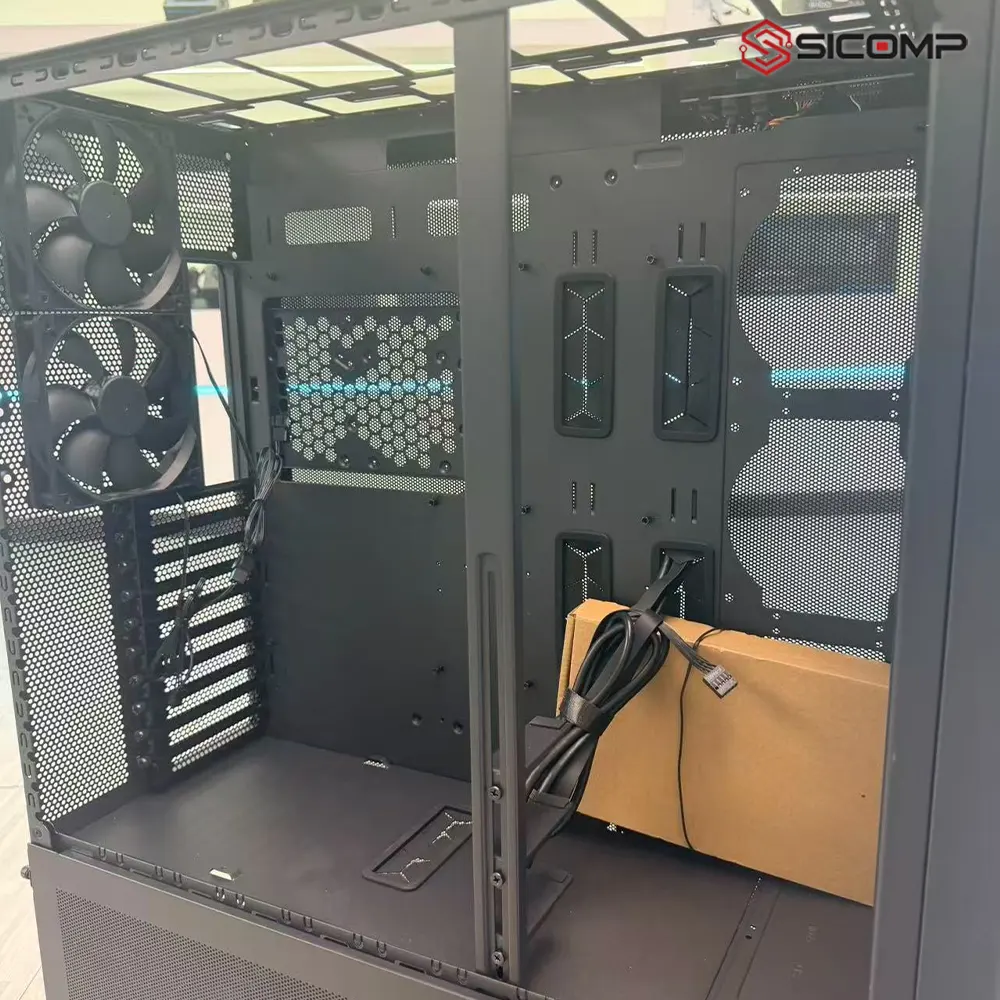 Hệ thống 10 khe mở rộng PCIe cho Multi-GPU và khay chứa tối đa 12 ổ cứng trên case Einarex