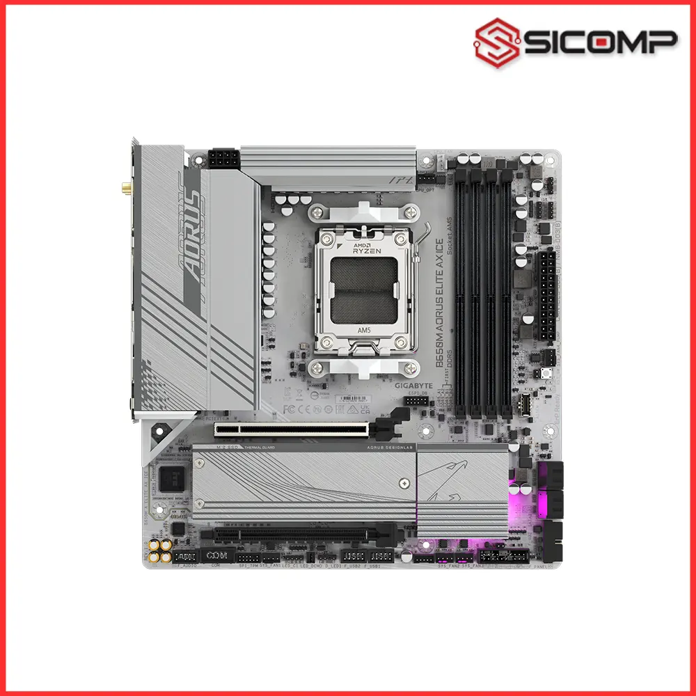 Thiết kế All White tr&ecirc;n GIGABYTE AORUS ICE