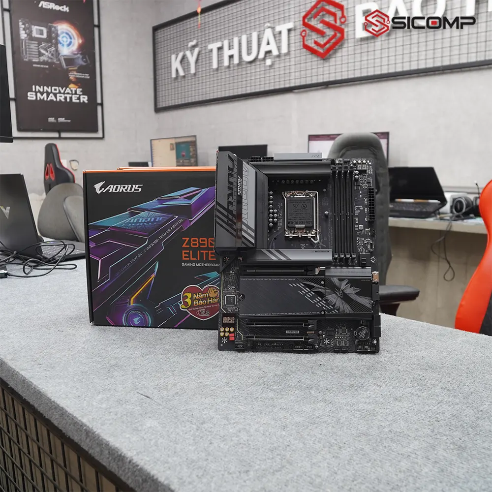 Tổng quan thiết kế bo mạch chủ Gigabyte Z890 AORUS ELITE WIFI7 chính hãng tại Sicomp